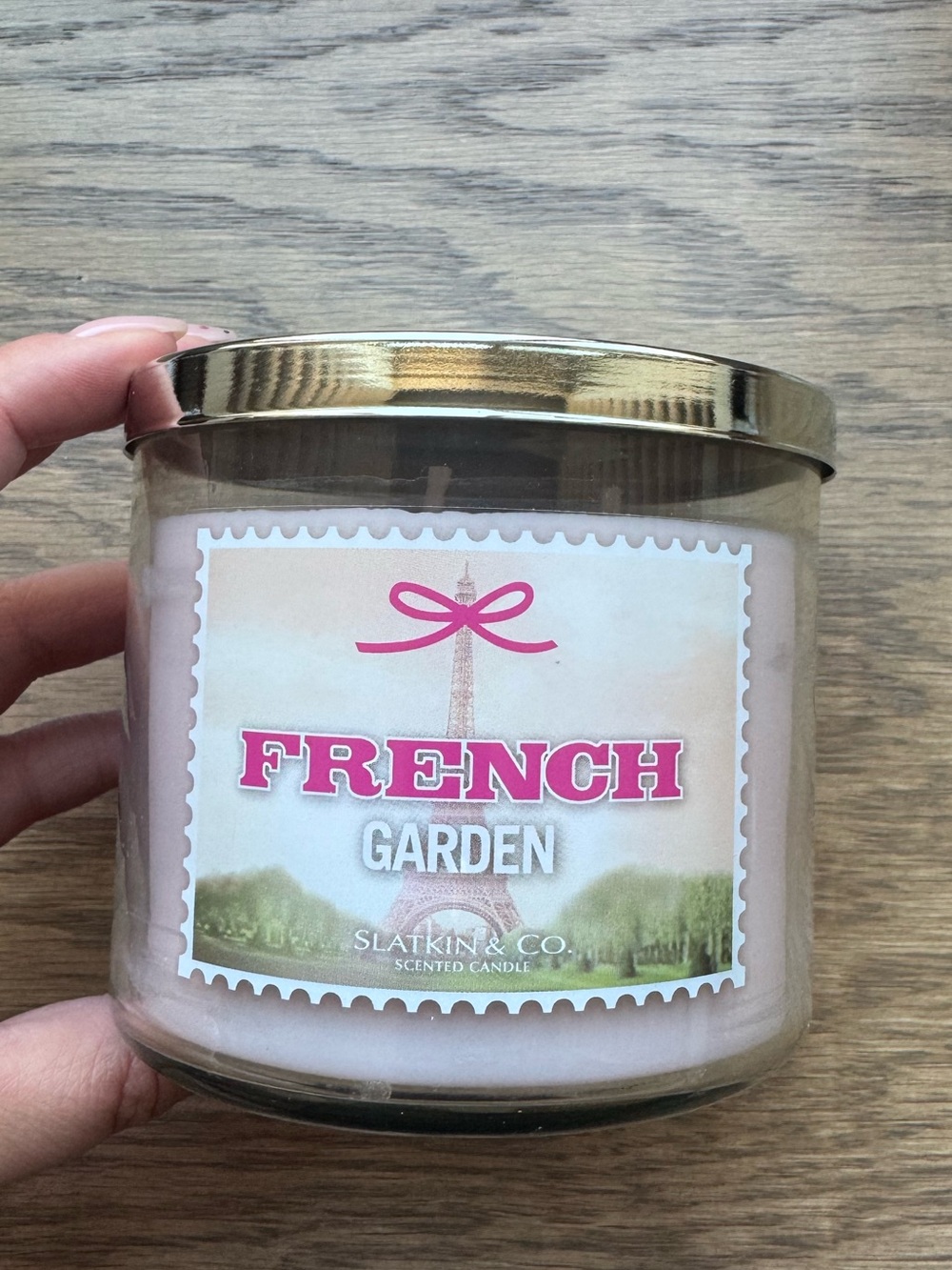 Vintage Bath & Body Works Slatkin & Co. "French Garden" 3-Wick Candle